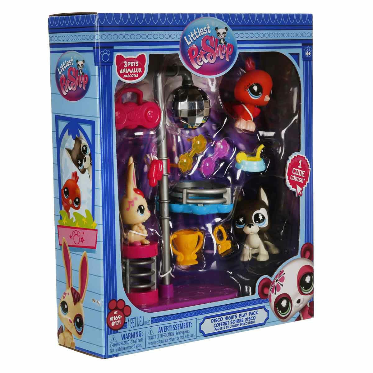 Littlest Pet Shop Minişler Disko Oyun Seti | Sallanan Kafalı 3 Figür ve Sanal Kodlu Koleksiyon Seti
