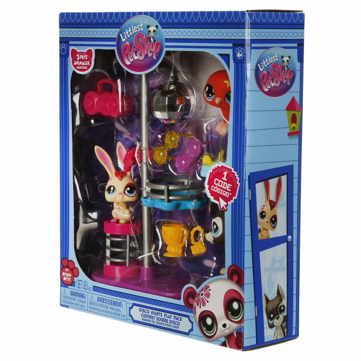 Littlest Pet Shop Minişler Disko Oyun Seti | Sallanan Kafalı 3 Figür ve Sanal Kodlu Koleksiyon Seti