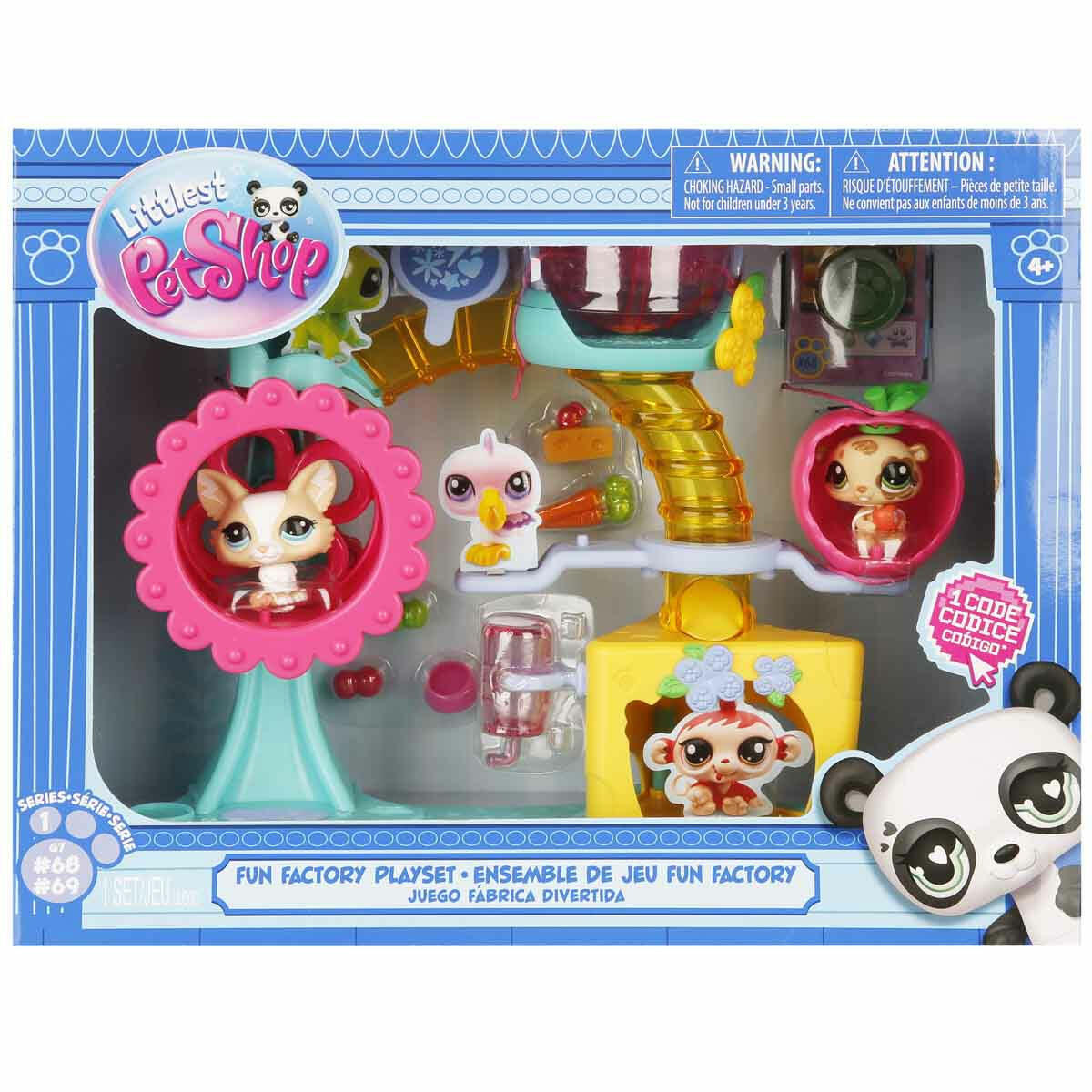 Littlest Pet Shop Minişler Eğlence Fabrikası Oyun Seti S1 | LPS İnteraktif Fabrika Seti | 2 Figür, 6 Aksesuar ve Sanal Kodlu Dev Koleksiyon Seti