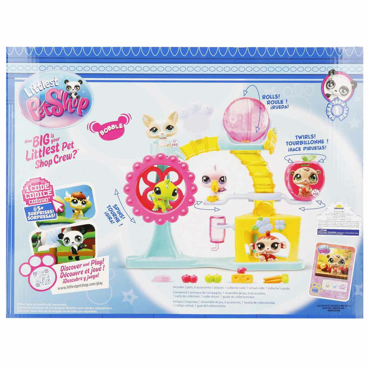 Littlest Pet Shop Minişler Eğlence Fabrikası Oyun Seti S1 | LPS İnteraktif Fabrika Seti | 2 Figür, 6 Aksesuar ve Sanal Kodlu Dev Koleksiyon Seti