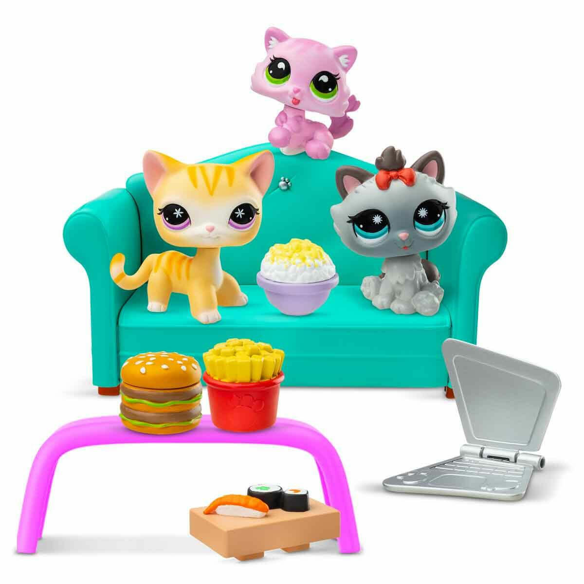 Littlest Pet Shop Minişler Lokanta Oyun Seti – 3 Figürlü, Aksesuarlı ve Dijital Kodlu Koleksiyon