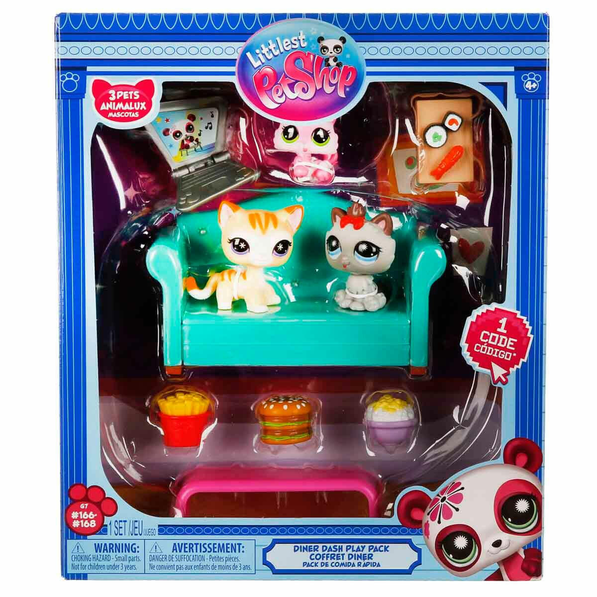 Littlest Pet Shop Minişler Lokanta Oyun Seti – 3 Figürlü, Aksesuarlı ve Dijital Kodlu Koleksiyon