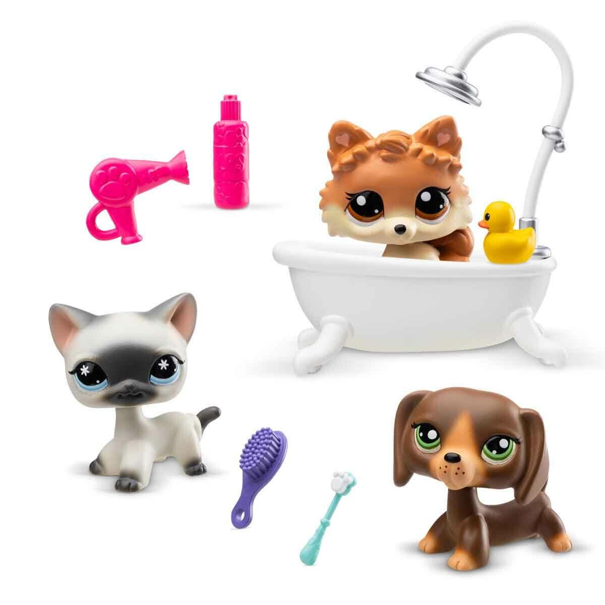 Littlest Pet Shop Minişler Spa Oyun Seti S3 – 3 Figürlü, Dijital Kodlu Koleksiyon ve Bakım Seti