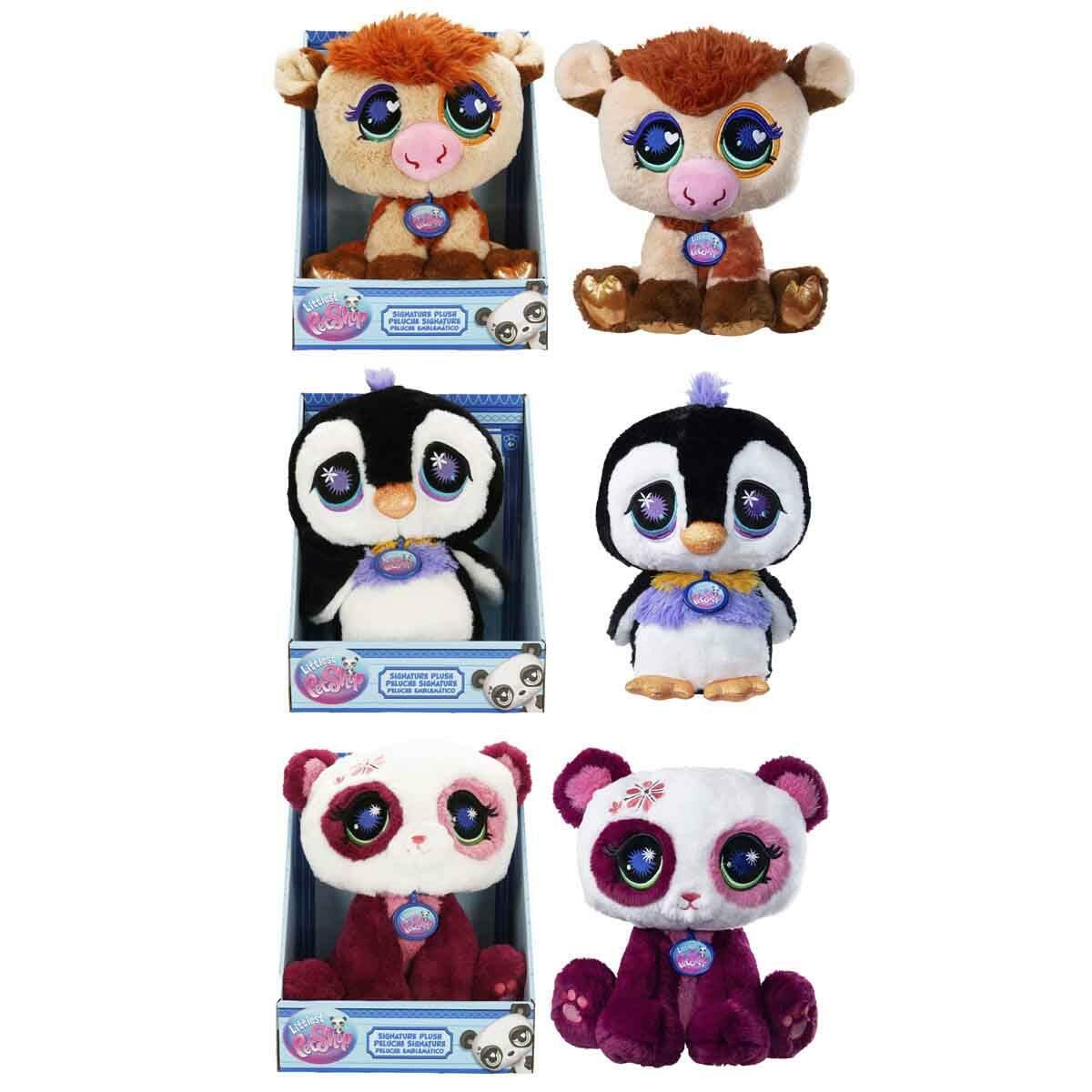 Littlest Pet Shop Signature Peluş S4 | LPS Yumuşak Oyun Arkadaşı | İnek, Panda Ve Penguen Serisi