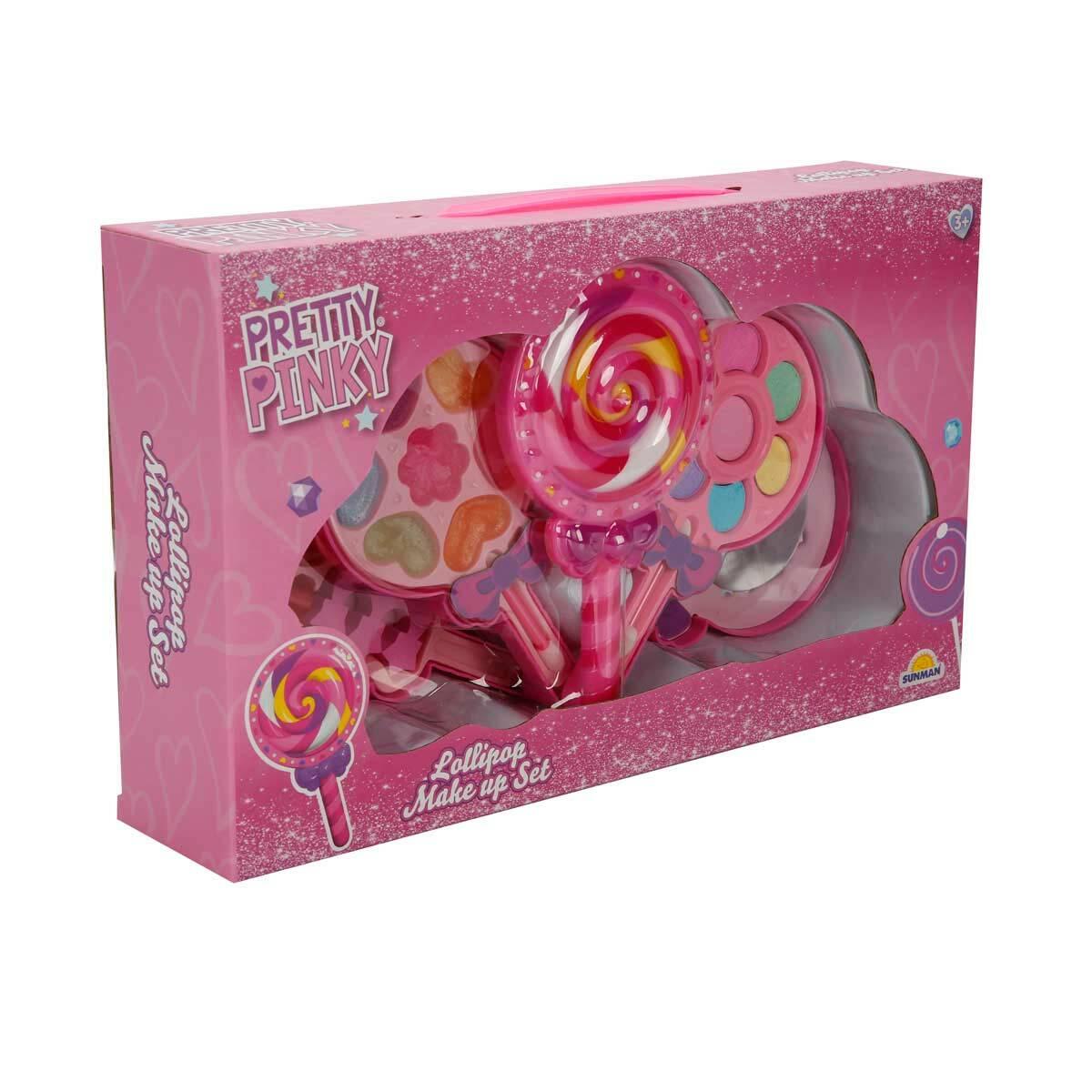 Pretty Pinky Lolipop Şekilli 4 Katlı Makyaj Seti | 14 Renk Göz Farı Ve Ojeli Güzellik Seti