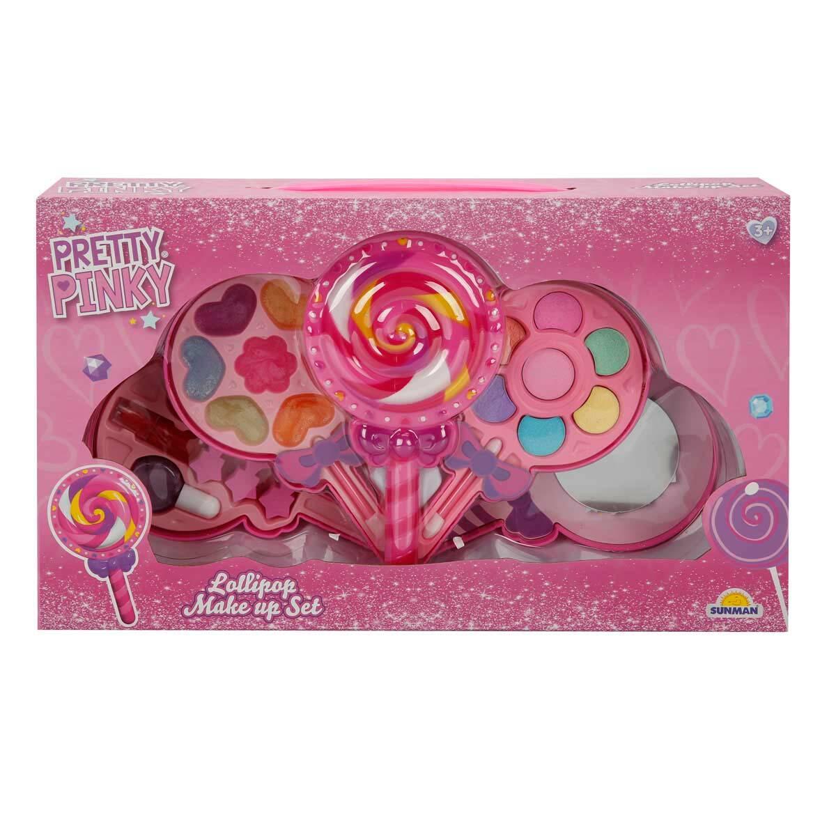 Pretty Pinky Lolipop Şekilli 4 Katlı Makyaj Seti | 14 Renk Göz Farı Ve Ojeli Güzellik Seti