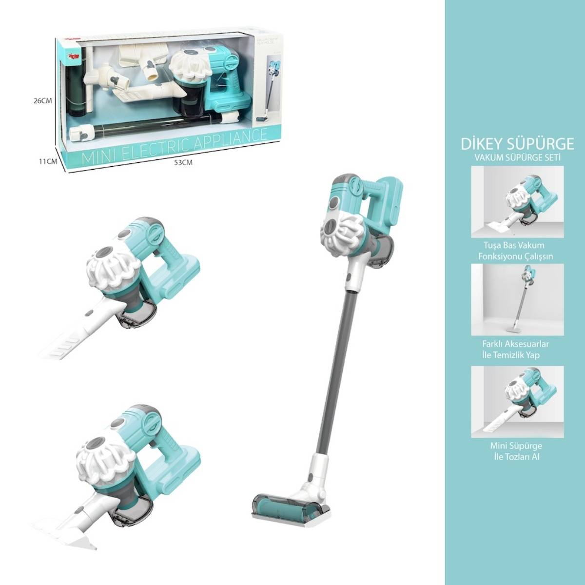 Vardem Dikey Elektrik Süpürgesi Yeşil-Gri