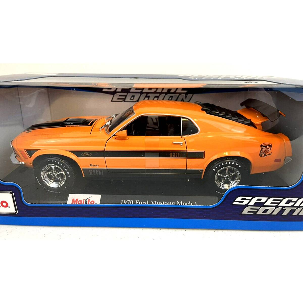 Maisto 1:18 1970 Ford Mustang Cobra 428 Mach 1 Orange Model Araba