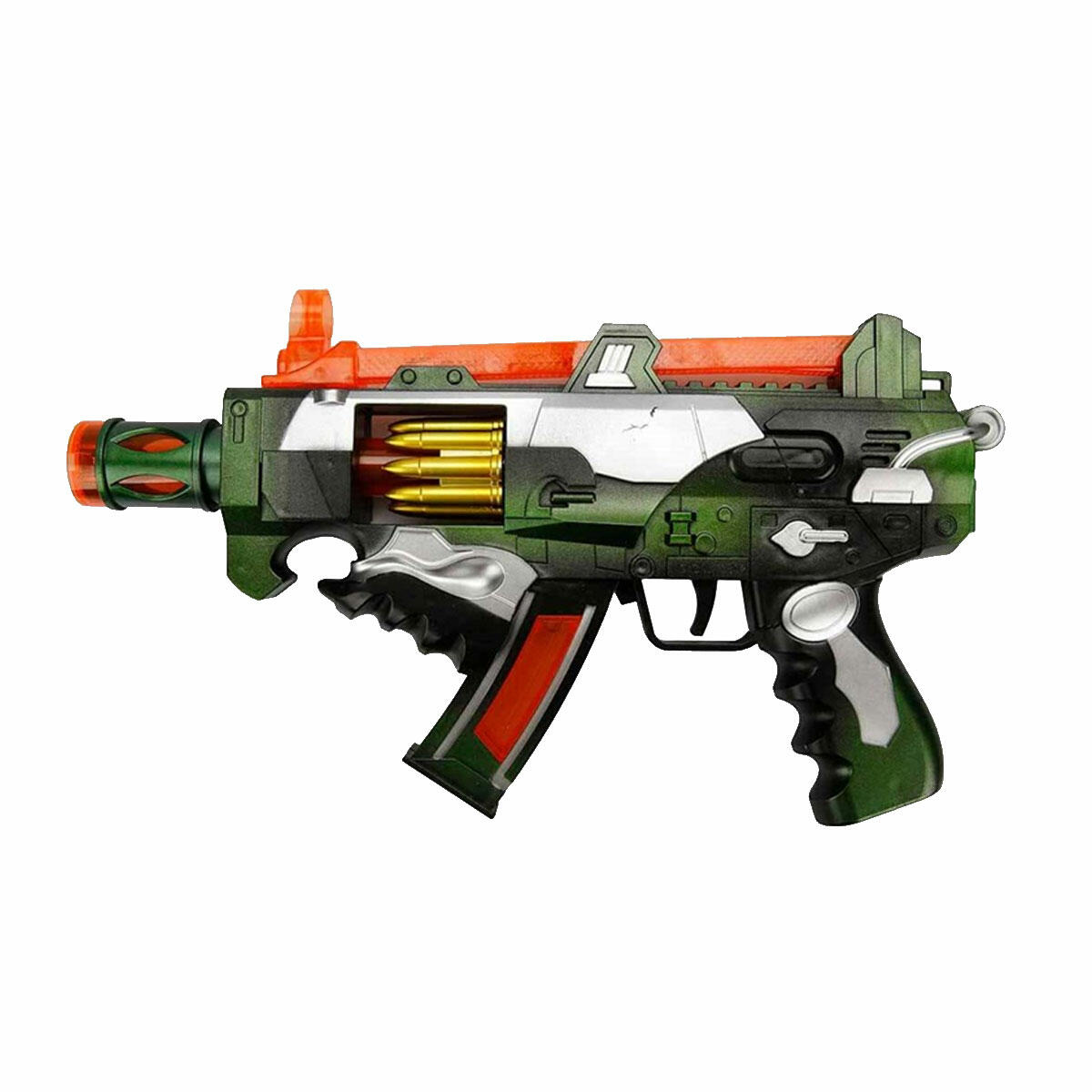 Machine Gunshot Pilli Döner Namlulu Silah | Sesli ve Işıklı Oyuncak Tüfek | Çocuklar İçin Gerçekçi Detaylı Aksiyon ve Macera Oyuncağı