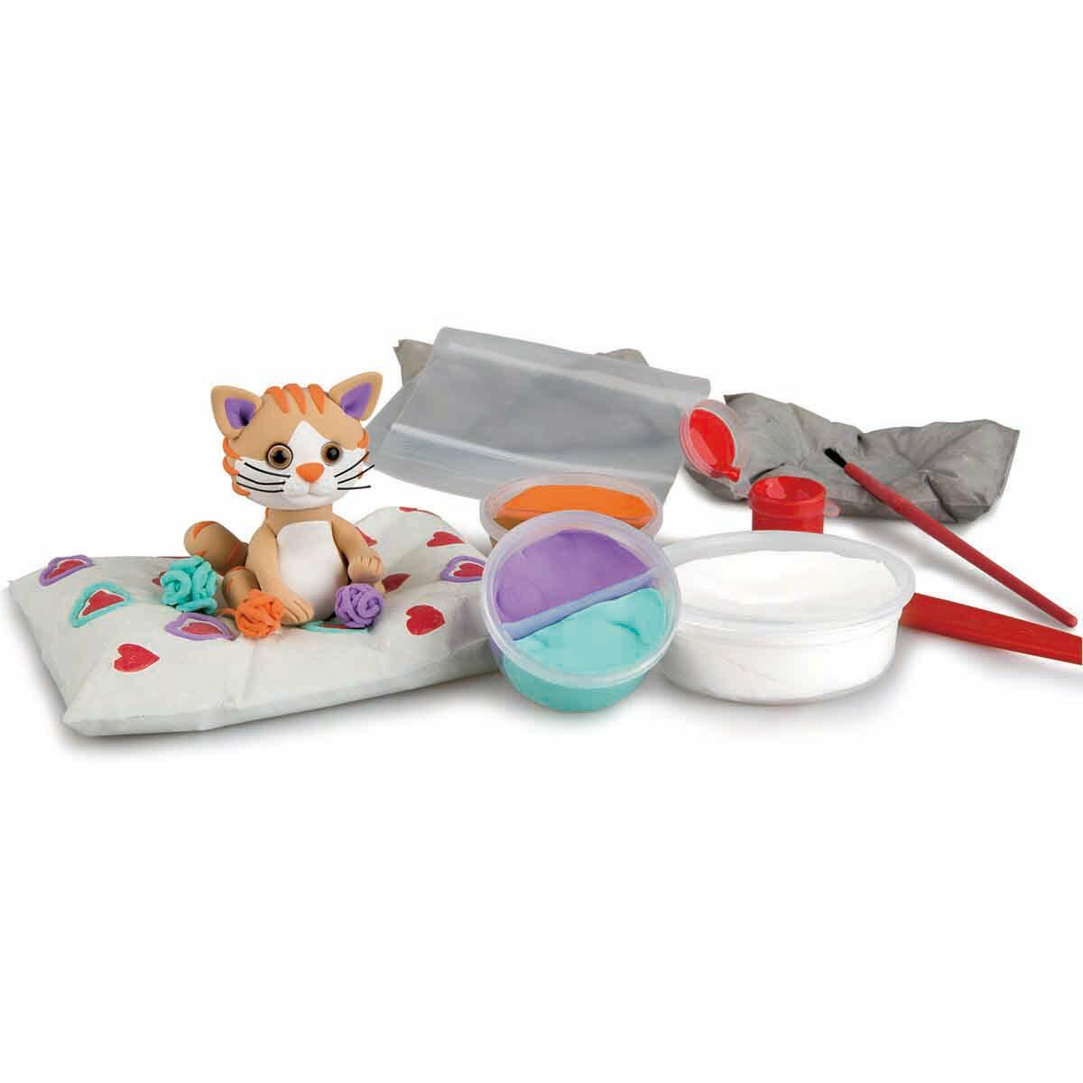 Magic Cement Sevimli Evcil Hayvan Heykeli Oyun Seti | Çimentolu Sanat Ve Heykel Seti | Kedi Köpek Tasarım Atölyesi