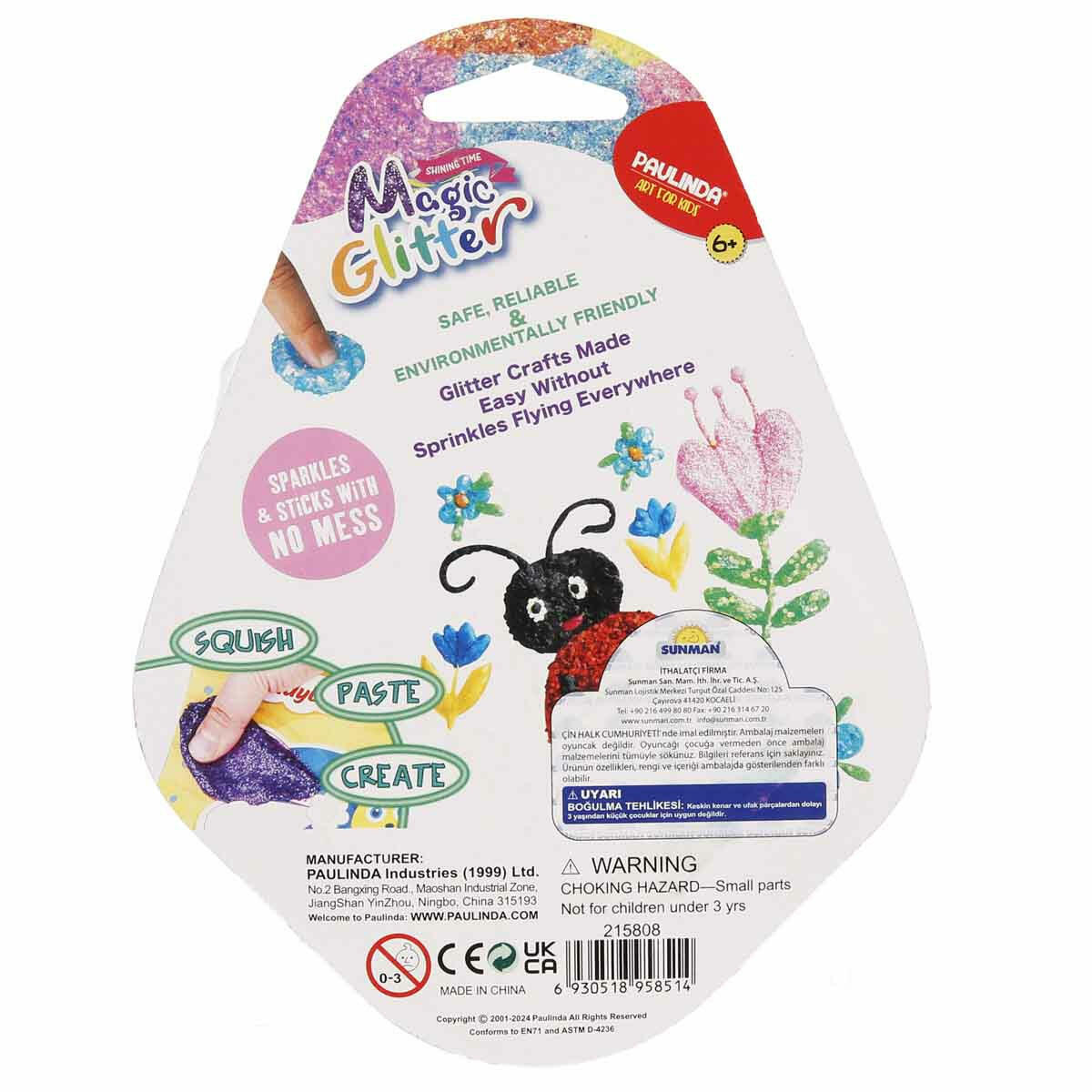 Magic Glitter Simli Tasarım Seti | 4'lü Işıltılı Süsleme Figürü, Çocuklar İçin Yaratıcı Sanat ve Tasarım Aktivite Kiti