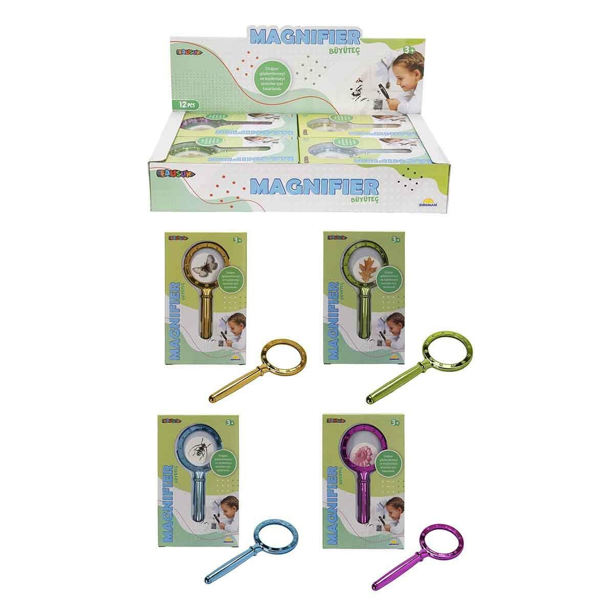Magnifier Büyüteç | Bilimsel Keşif Ve Doğa Gözlem Aracı | Şık Tasarımlı Renkli Büyüteç