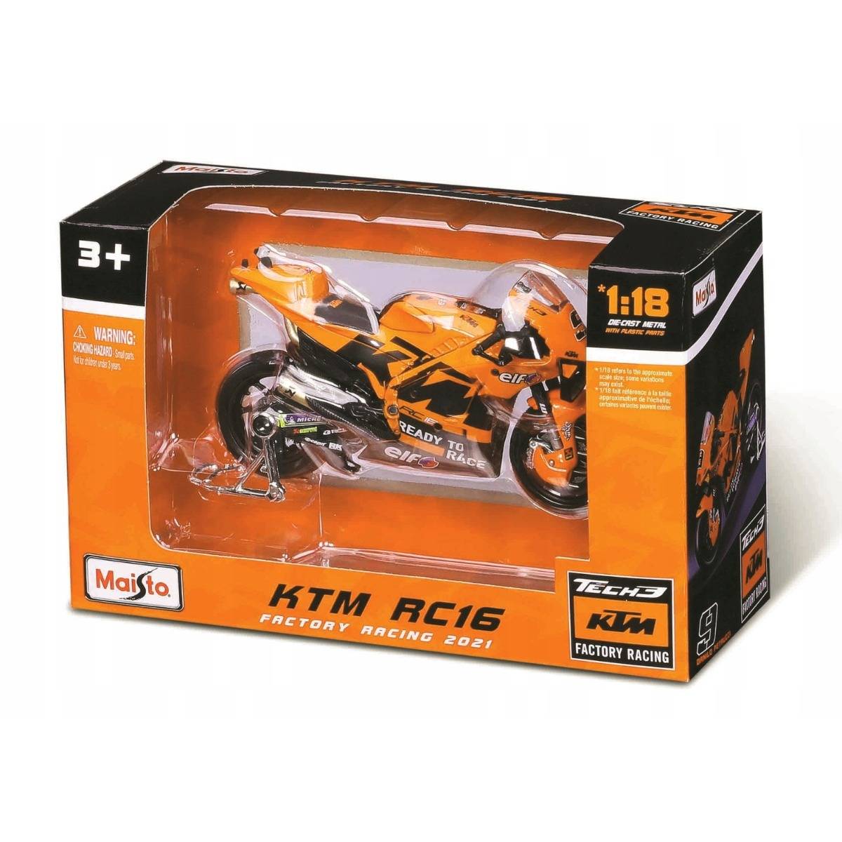 Maisto 1:18 2021 Tech3 KTM Factory Racing Model Motosiklet