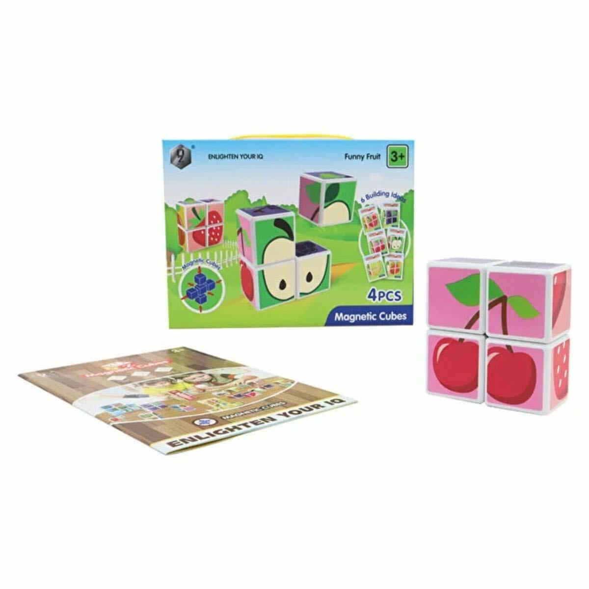 Kızılkaya Manyetik 4 Parçalı Zeka Küpü | Eğitici Manyetik Akıl Oyunu | Çocuk Ve Yetişkin Strateji Küpü