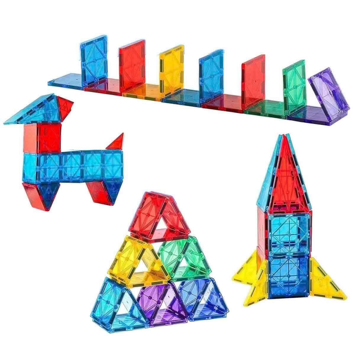 Manyetik Yapı Blokları 72 Parça | Mıknatıslı Eğitici Blok Seti | Feyza Oyuncak STEAM Serisi