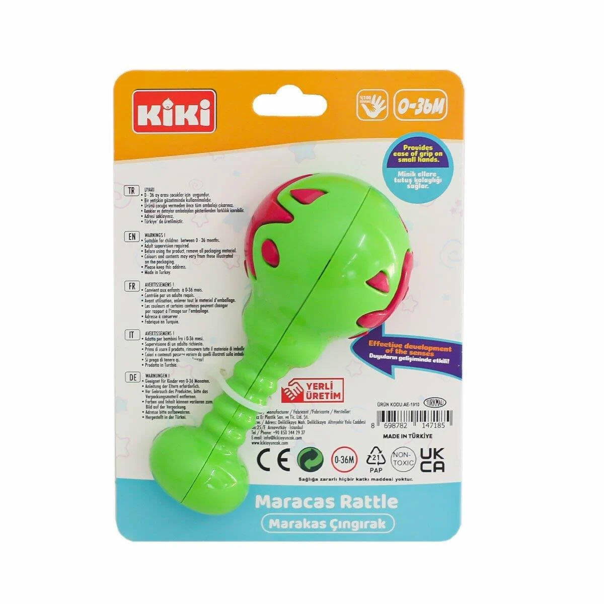 Marakas Çıngırak | 0-36 Ay Eğitici Bebek Çıngırağı | BPA Free ve CE Belgeli Fiziksel Gelişim Oyuncağı