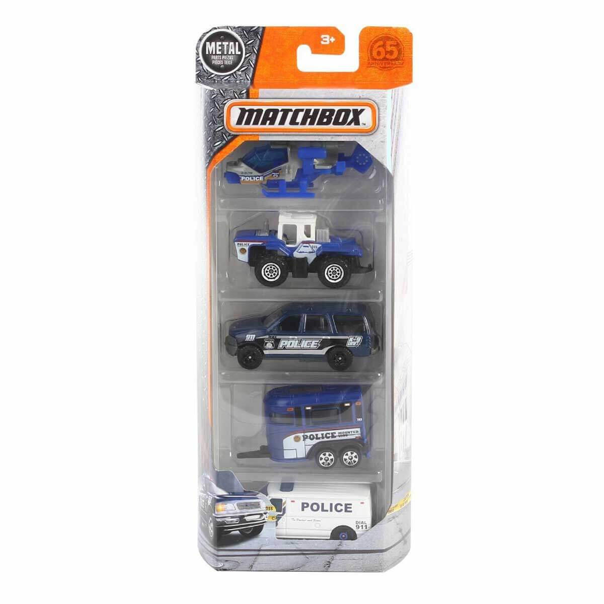 Matchbox 5'li Araba Seti | 1:64 Ölçekli Detaylı Model Araçlar | 5 Farklı Tematik Araç İçeren Orijinal Koleksiyon Seti