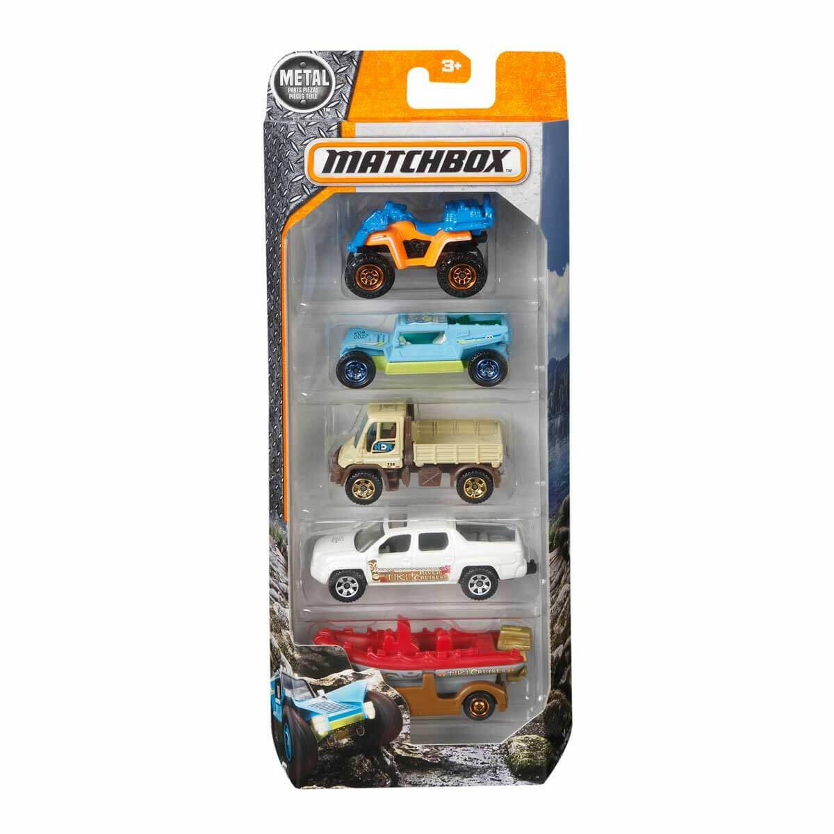 Matchbox 5'li Araba Seti | 1:64 Ölçekli Detaylı Model Araçlar | 5 Farklı Tematik Araç İçeren Orijinal Koleksiyon Seti