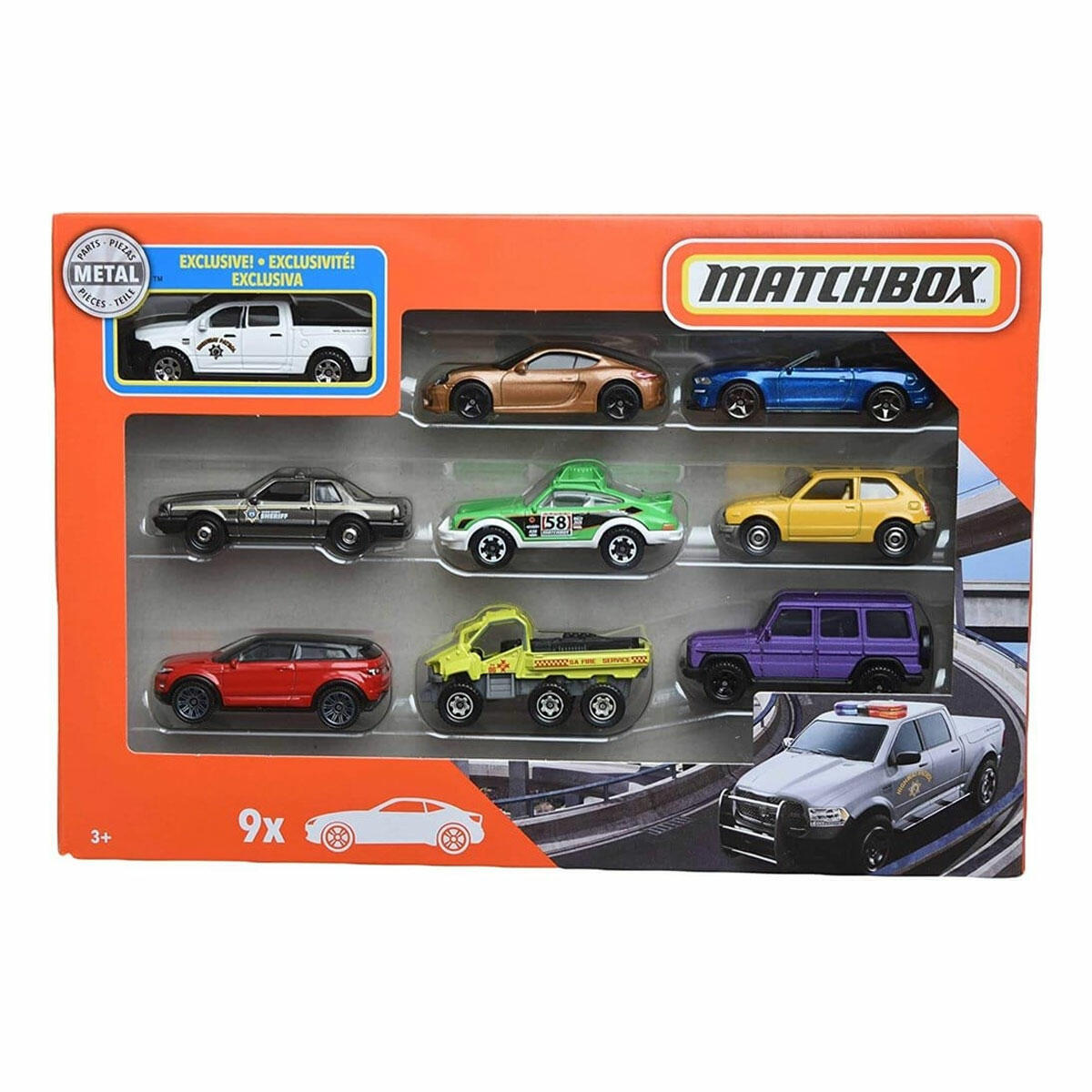 Matchbox Dokuzlu Araba Seti | 9 Adet Metal Model Araç | Koleksiyonluk Özel Hediye Paketi
