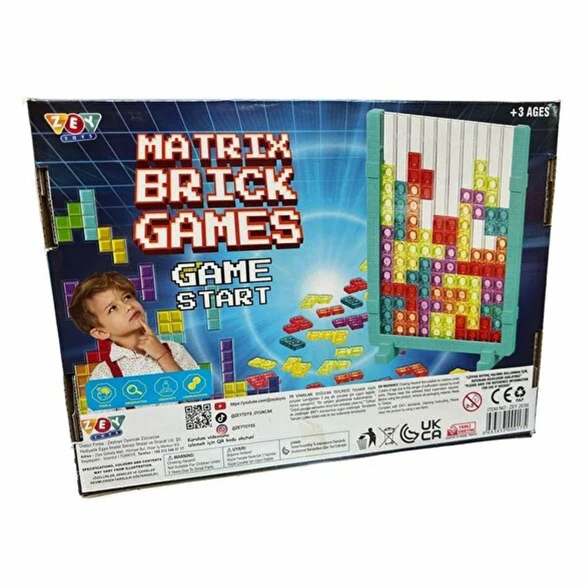Matrix Brick Games | Ekransız Tetris Ve Mantık Oyunu | Türkçe Destekli Eğitici Zeka Seti