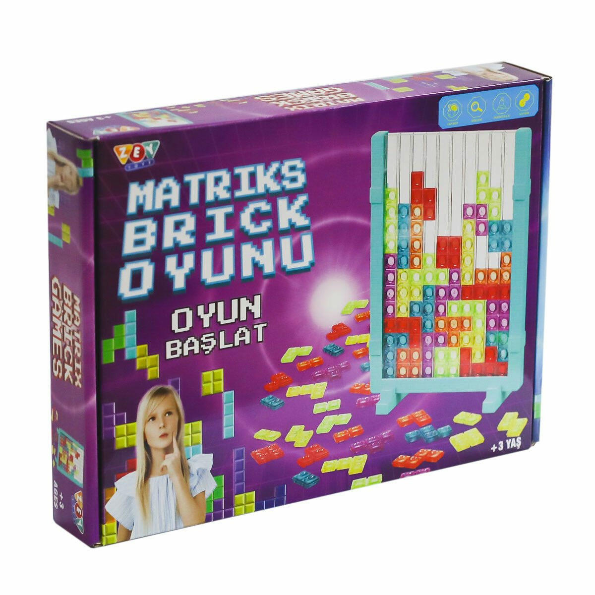 Matrix Brick Games | Ekransız Tetris Ve Mantık Oyunu | Türkçe Destekli Eğitici Zeka Seti
