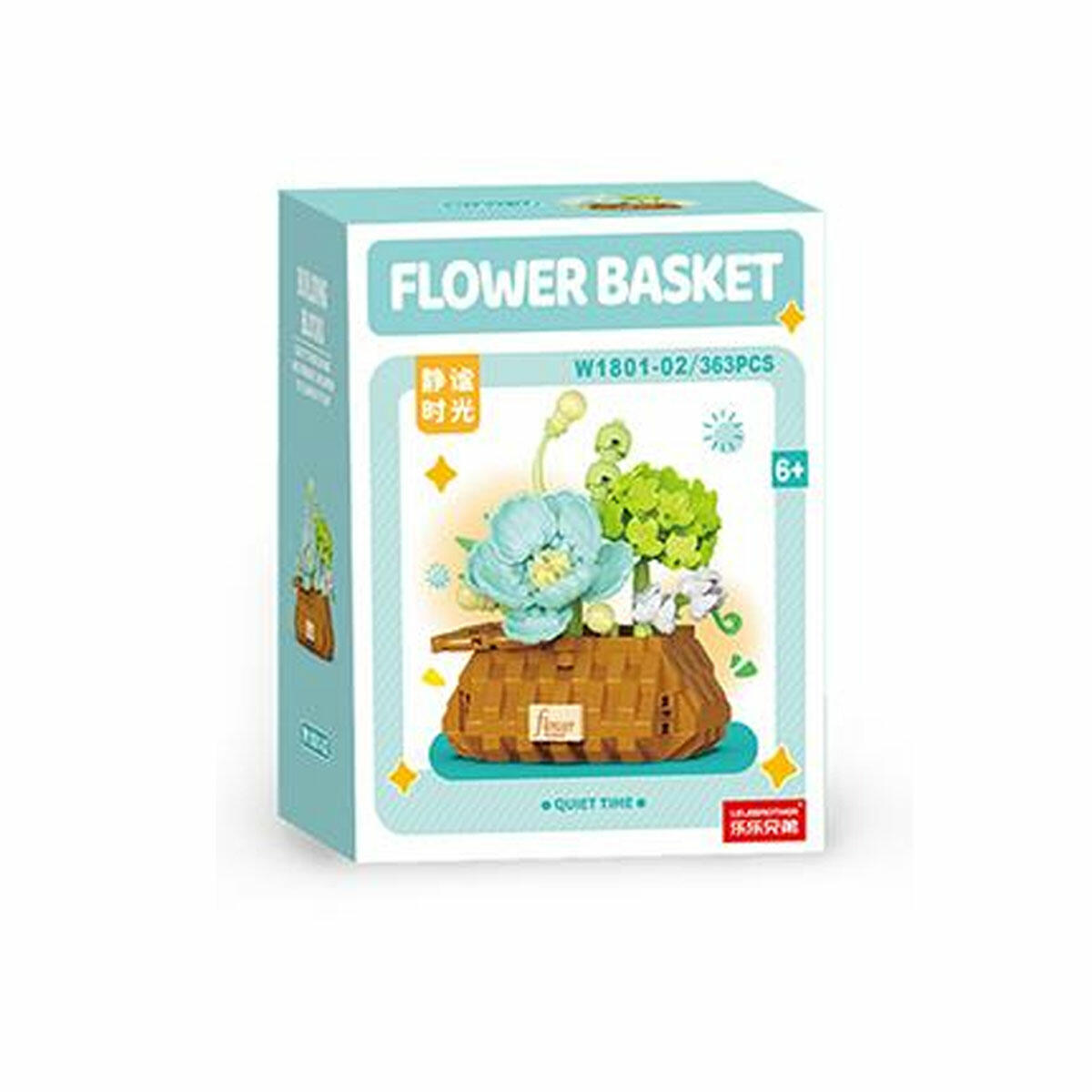 Mavi Çiçek 363 Parça Blok Seti | Mikro Detaylı Dekoratif Yapım Bloğu | Masaüstü Hobi ve Modern Ev Aksesuarı Seti