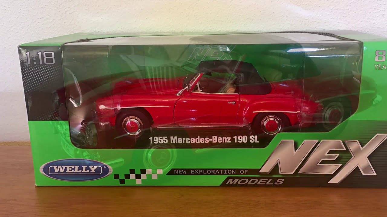 Welly 1:18 Mercedes-Benz 190SL 1955 Model Araba