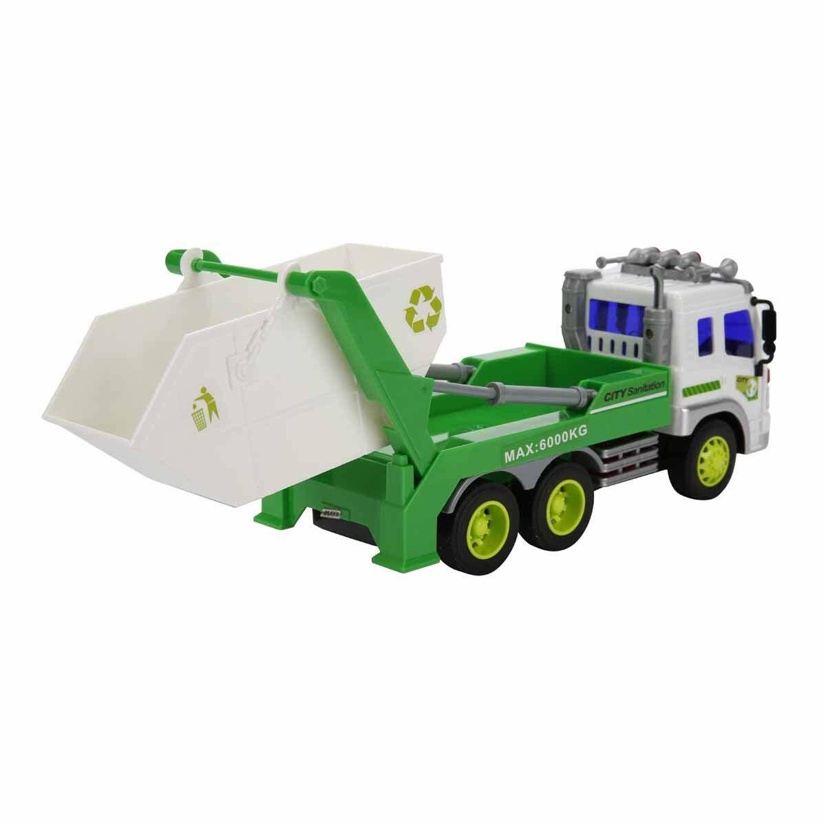 Maxx Wheels 1:16 Geri Dönüşüm Kamyonu | 28 cm Sesli Ve Işıklı Çöp Kamyonu | 3 Farklı Model Çevre Aracı