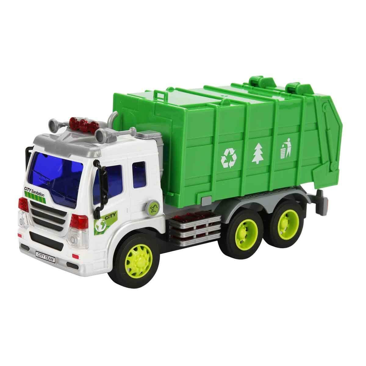 Maxx Wheels 1:16 Geri Dönüşüm Kamyonu | 28 cm Sesli Ve Işıklı Çöp Kamyonu | 3 Farklı Model Çevre Aracı