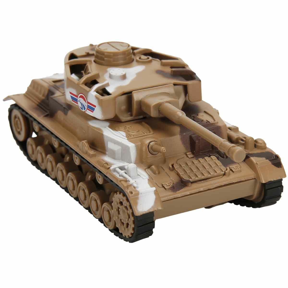 Maxx Wheels Die Cast Çek Bırak Tank | 14 cm Metal Askeri Araç | Hareketli ve Dayanıklı Koleksiyon Tankı