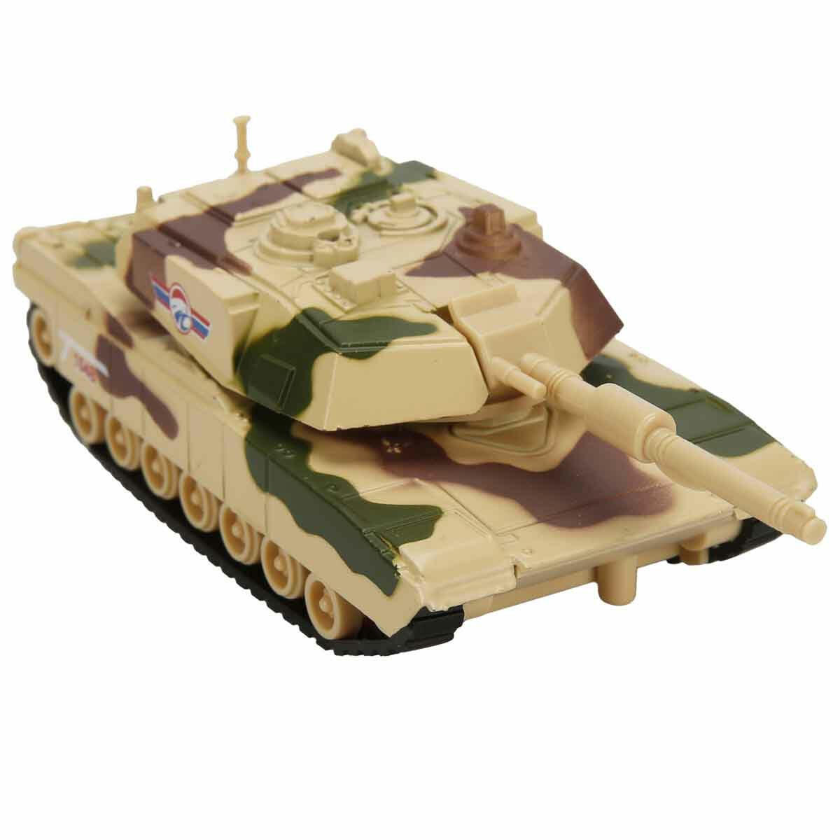 Maxx Wheels Die Cast Çek Bırak Tank | 14 cm Metal Askeri Araç | Hareketli ve Dayanıklı Koleksiyon Tankı