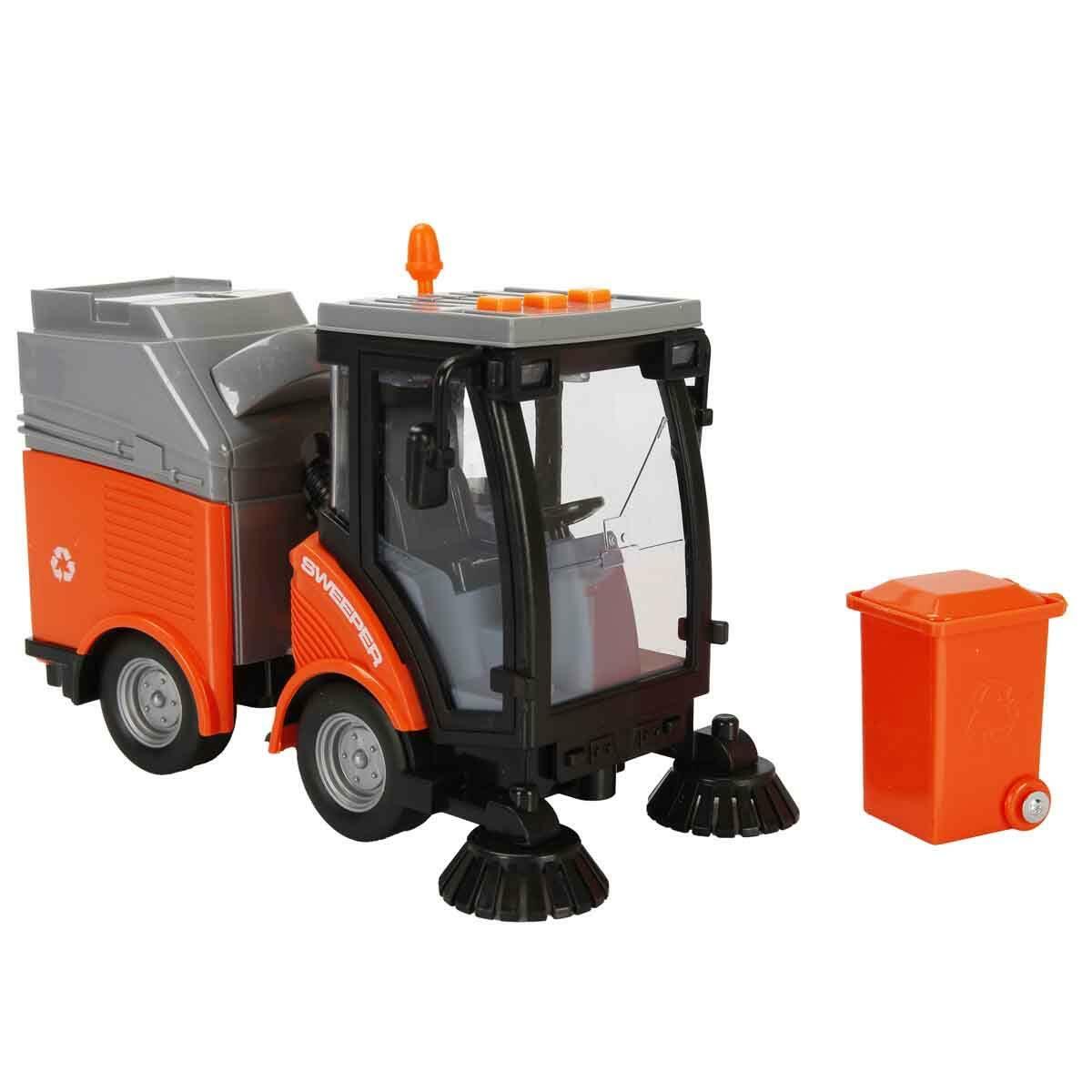 Maxx Wheels Sesli ve Işıklı Temizlik Aracı | 20 CM Işıklı Sesli Çöp Ve Yol Yıkama Kamyonu