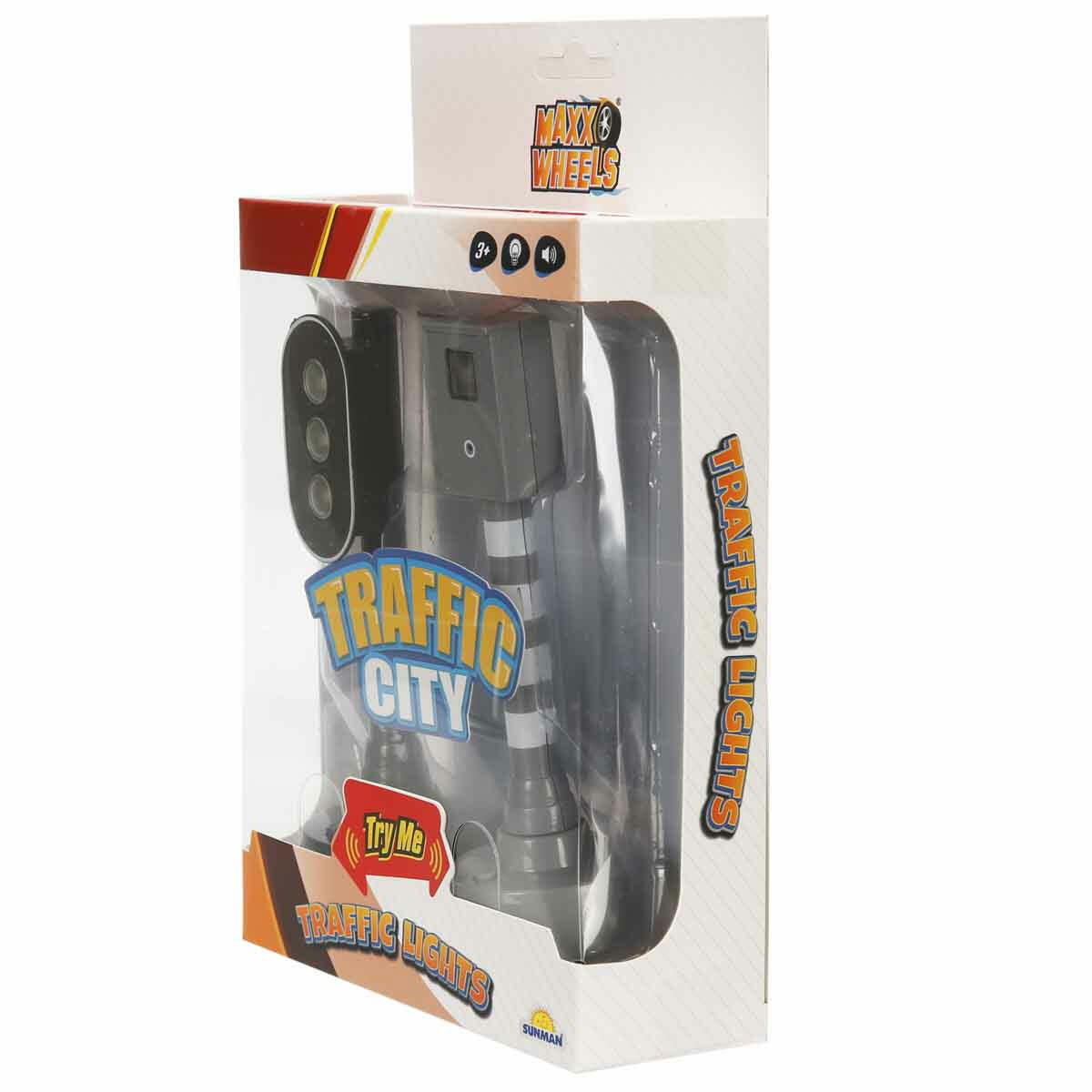 Maxx Wheels Sesli ve Işıklı Trafik Seti | Eğitici Trafik Lambası ve Levha Seti | Sesli Işıklı Polis Oyun Aksesuarları