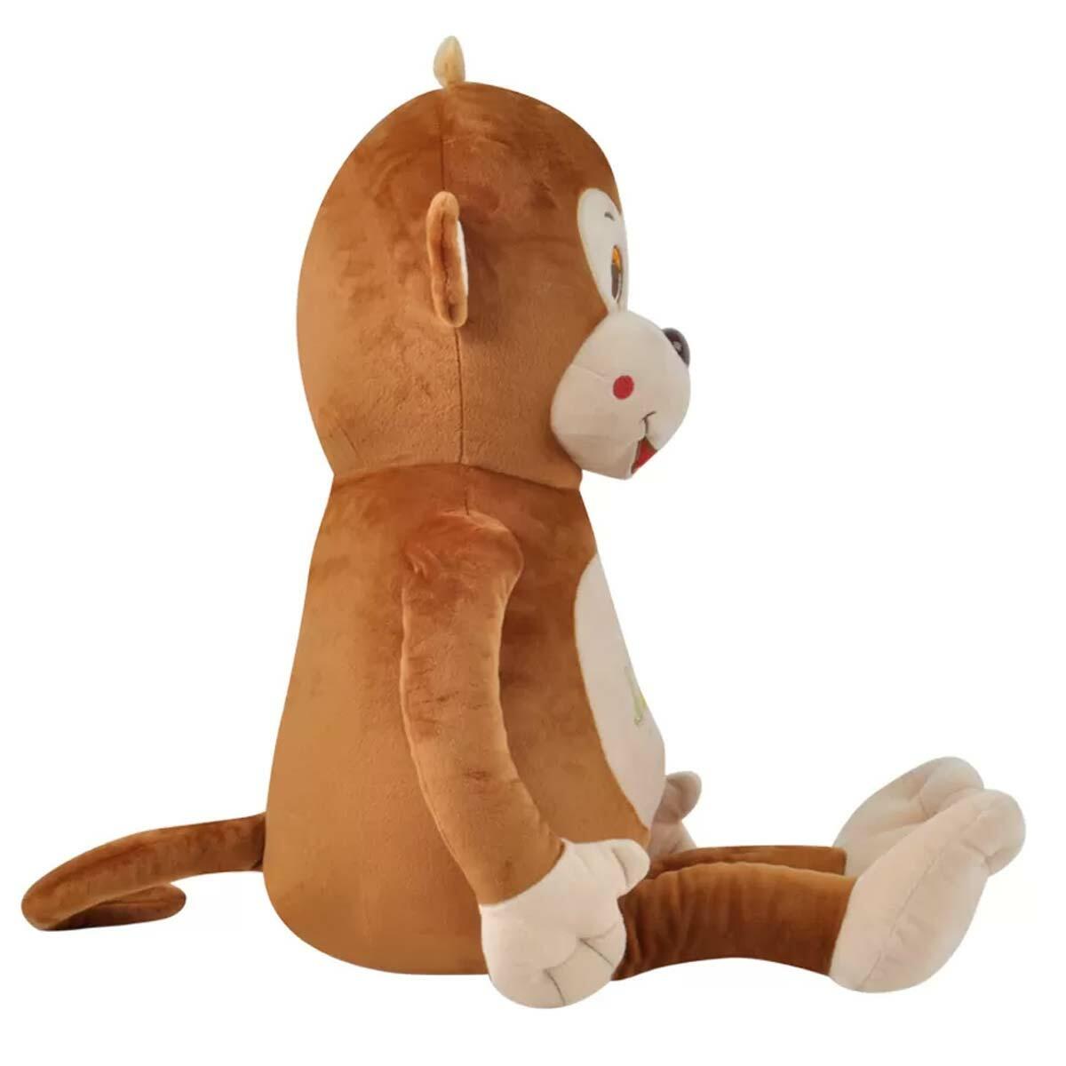 Maymun Pelüş Oyuncak 50x25 CM | Welsoft Pofuduk Orman Dostu | Feyza Oyuncak Özel Seri