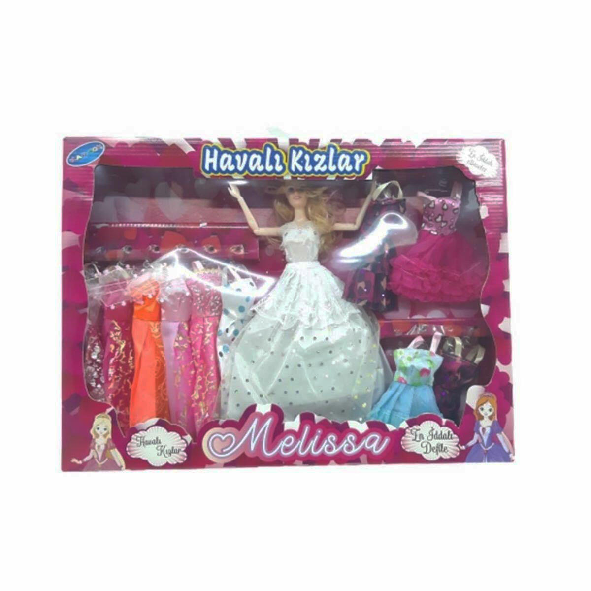 Melissa Bebek Defilede Oyun Seti | 12 Farklı Elbiseli Gardırop Seti | 29 cm Moda Ve Stil Bebeği