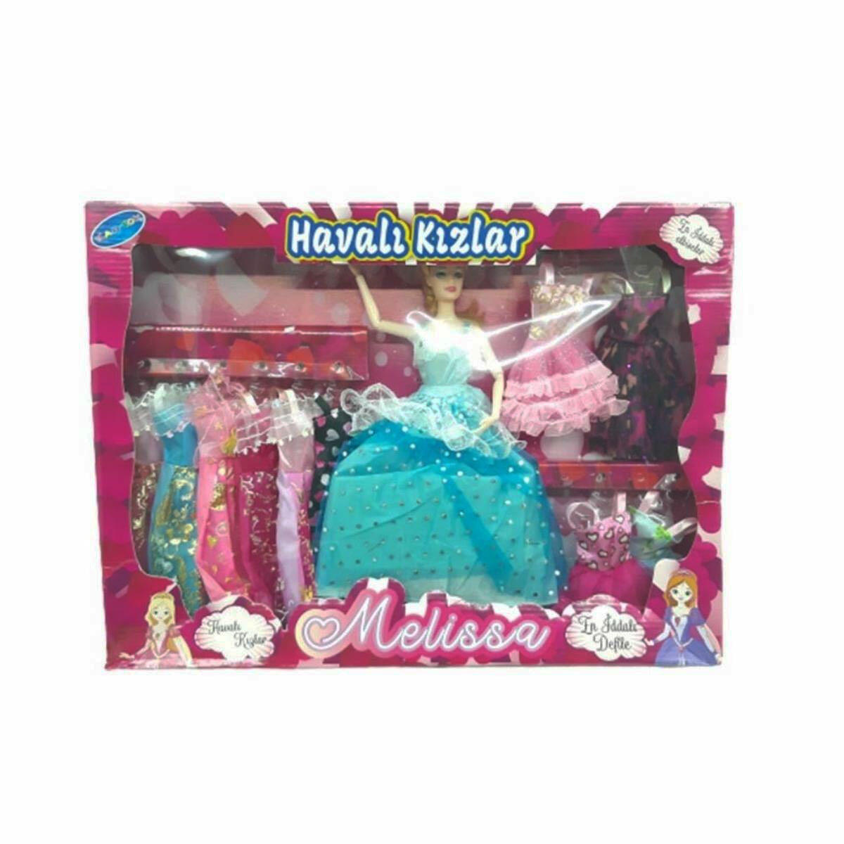 Melissa Bebek Defilede Oyun Seti | 12 Farklı Elbiseli Gardırop Seti | 29 cm Moda Ve Stil Bebeği