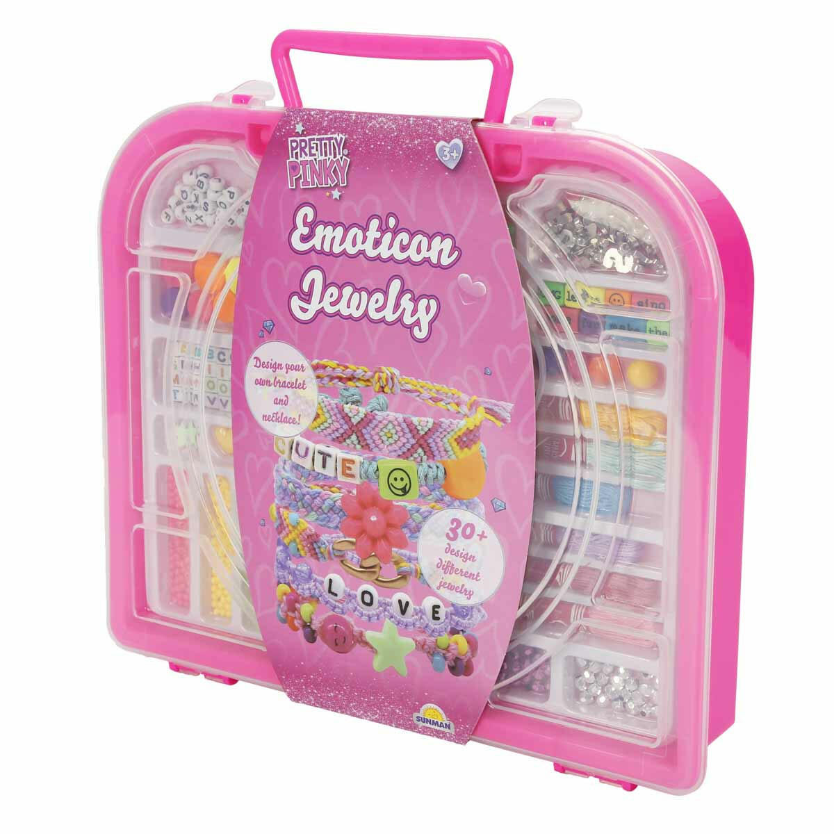 Mesajlı Boncuklar Takı Tasarım Seti | Harf Boncuklu Kolye ve Bileklik Yapım Seti, Taşınabilir Çanta Kutulu Tasarım Oyuncağı