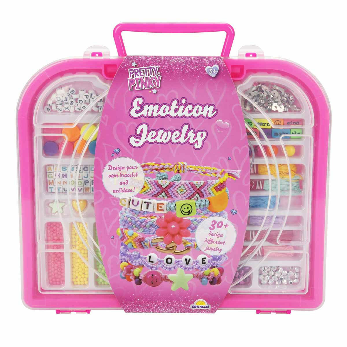 Mesajlı Boncuklar Takı Tasarım Seti | Harf Boncuklu Kolye ve Bileklik Yapım Seti, Taşınabilir Çanta Kutulu Tasarım Oyuncağı