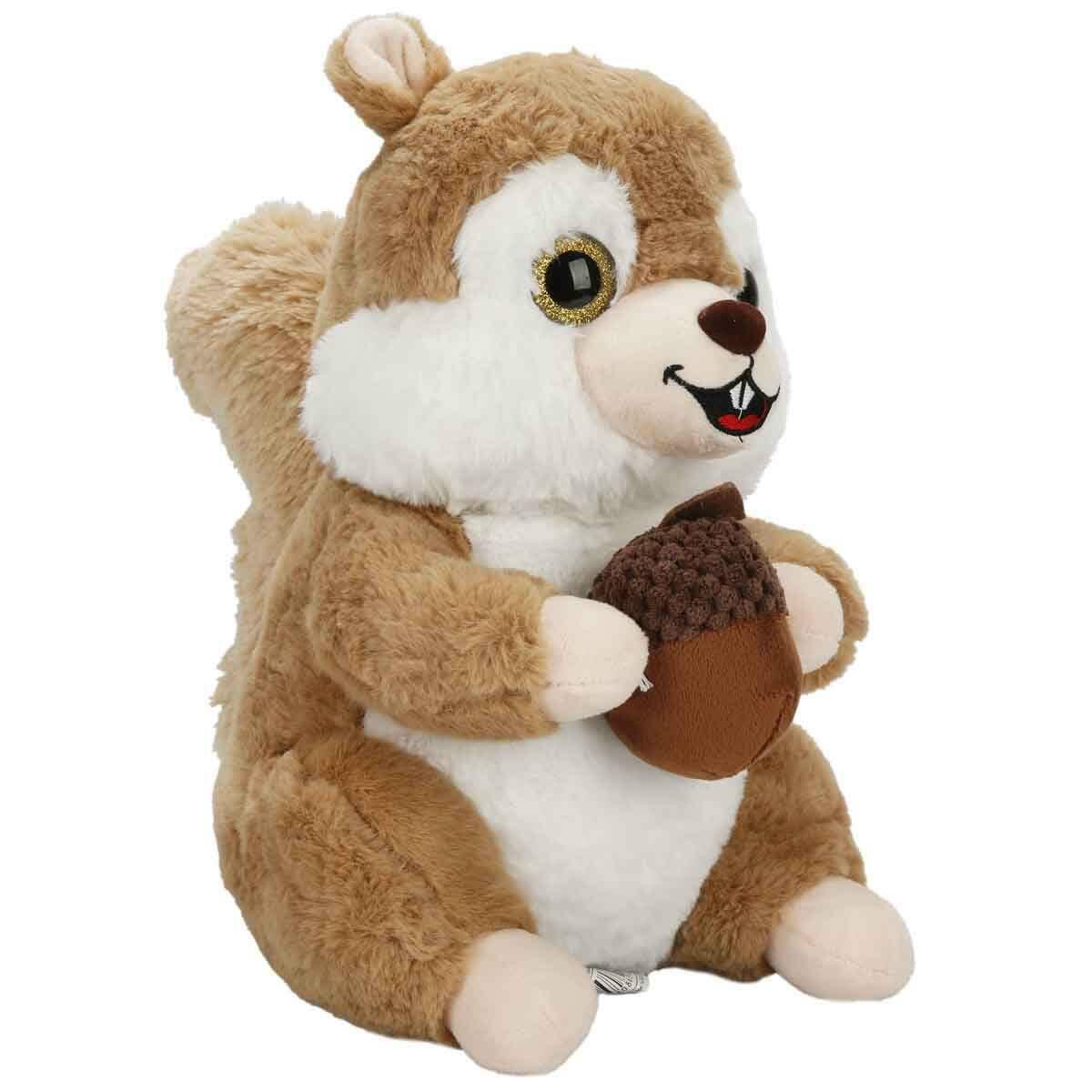 Meşe Palamudu Tutan Sincap Peluş 30 cm | 3 Farklı Renk Seçeneği | Kaliteli Ve Yumuşak Hediyelik Sincap