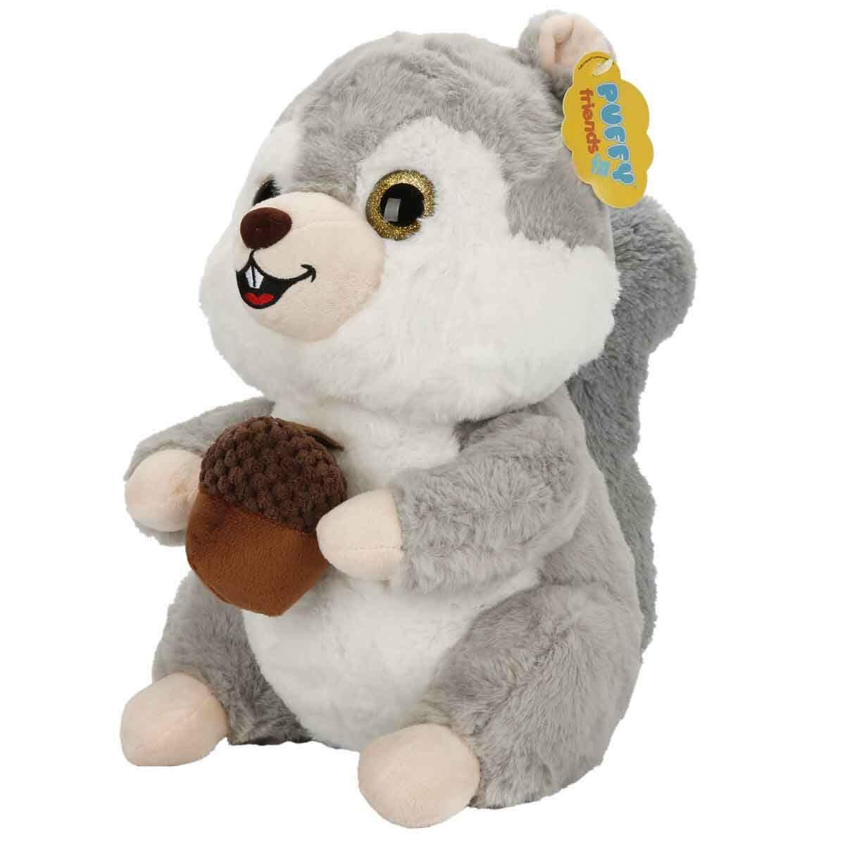 Meşe Palamudu Tutan Sincap Peluş 30 cm | 3 Farklı Renk Seçeneği | Kaliteli Ve Yumuşak Hediyelik Sincap