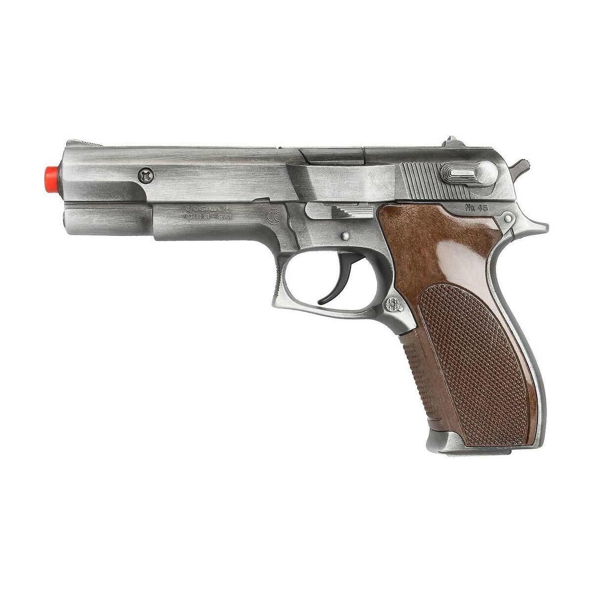 Metal Mantar Patlatan 8'li Polis Tabancası - Altın Koleksiyonu | 8 Atış Kapasiteli