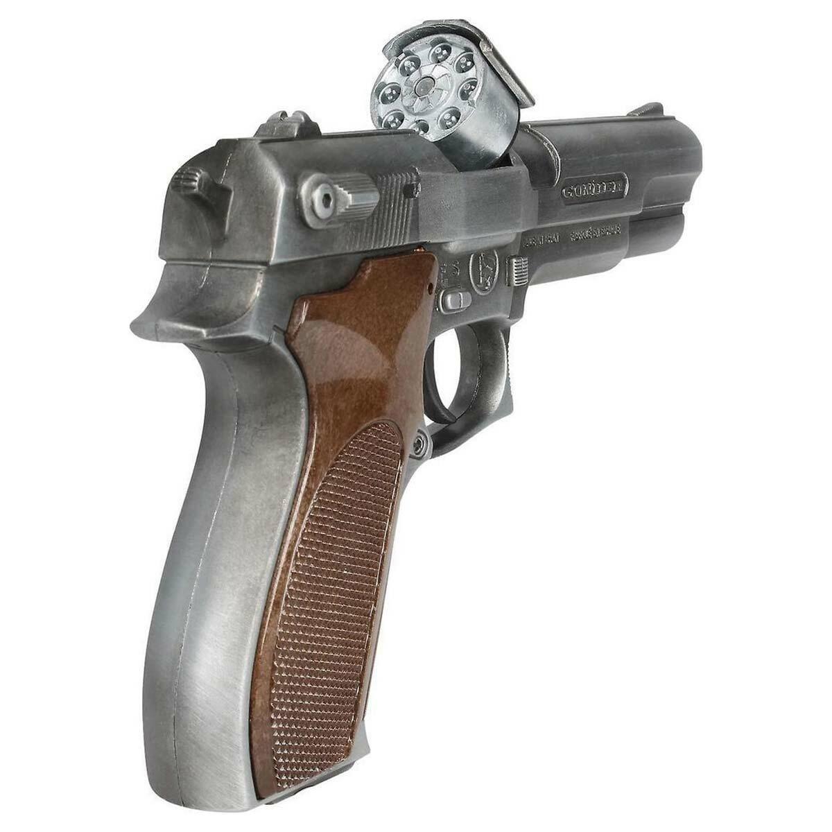 Metal Mantar Patlatan 8'li Polis Tabancası - Altın Koleksiyonu | 8 Atış Kapasiteli