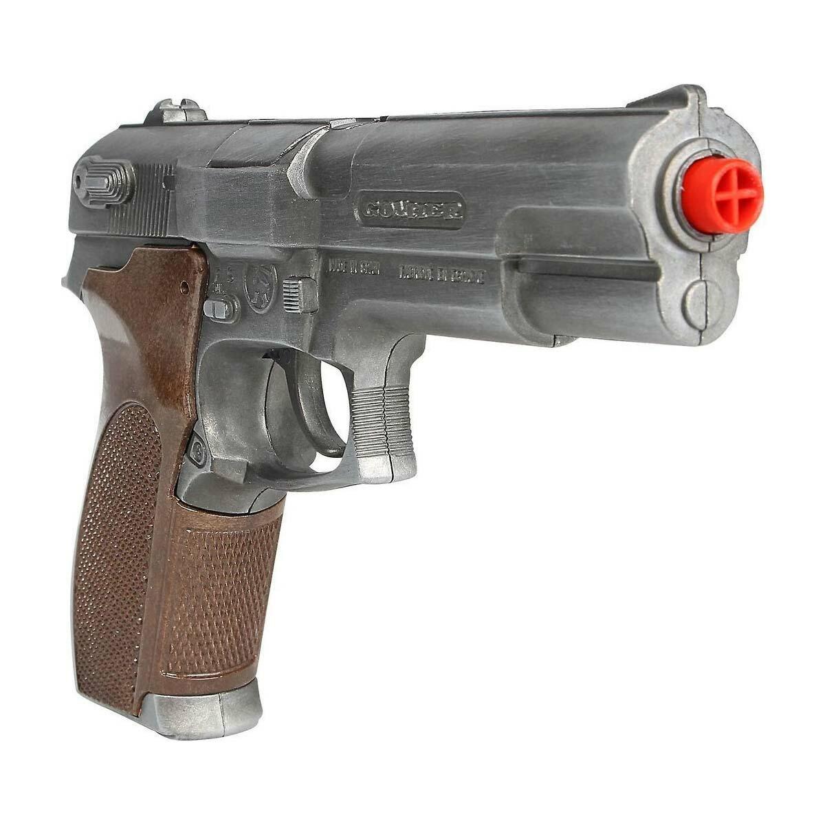 Metal Mantar Patlatan 8'li Polis Tabancası - Altın Koleksiyonu | 8 Atış Kapasiteli