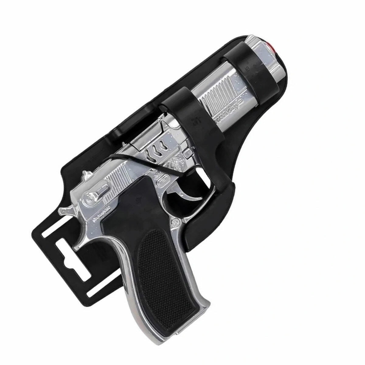 Metal Oyuncak Tabanca Krom Seri | Gerçekçi Görünümlü, Siyah Metal Gövdeli ve Dayanıklı Rol Yapma Oyuncağı
