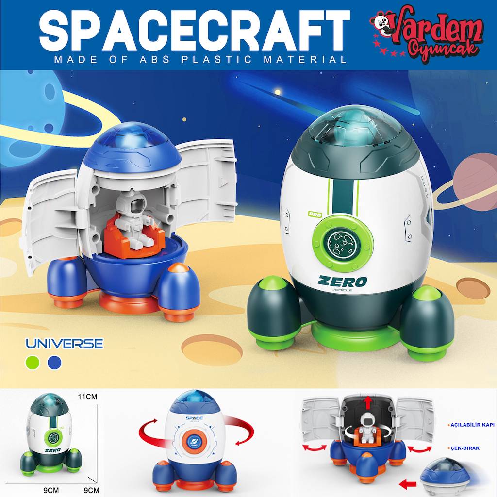 Sürtmeli Astronotlu Uzay Roketi