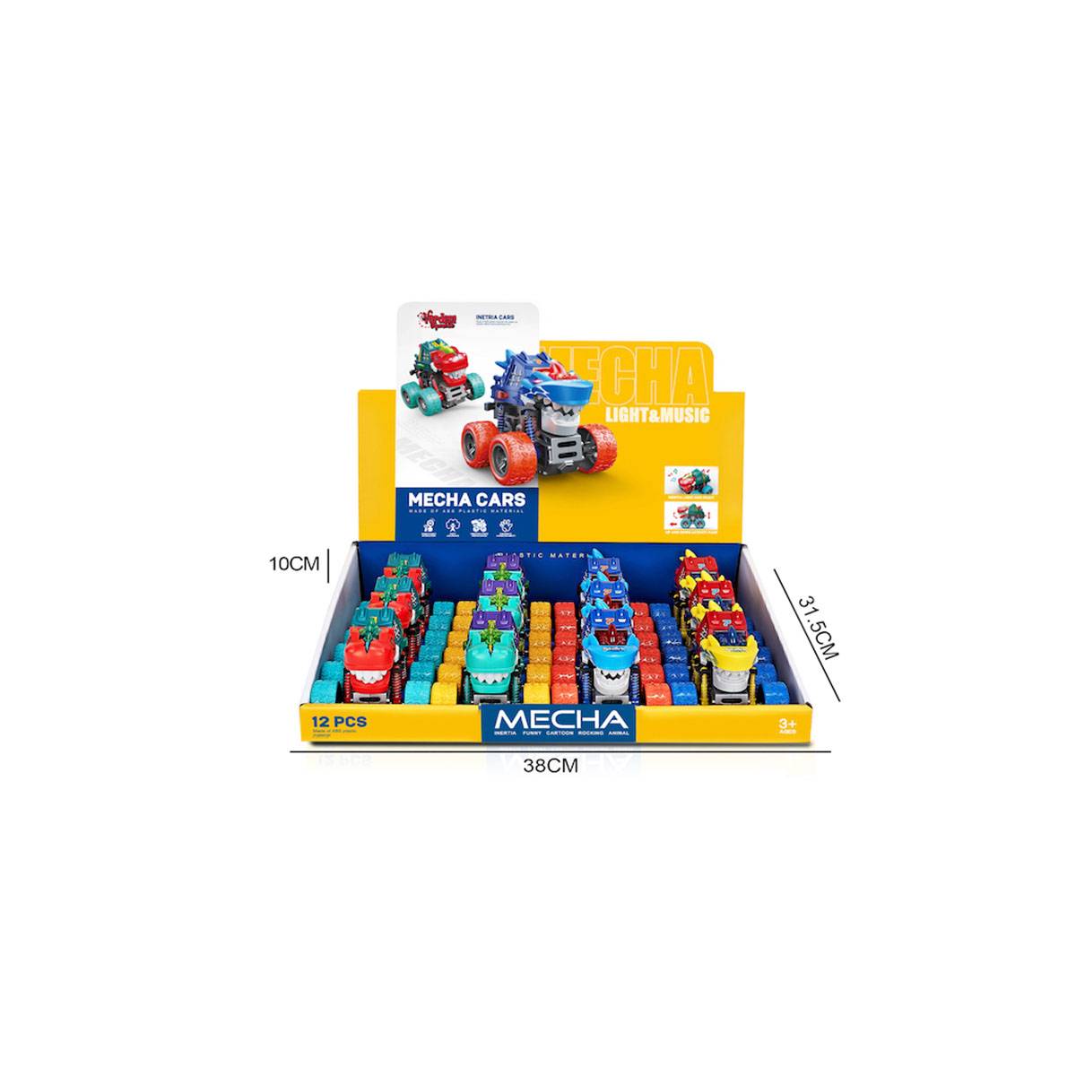Sürtmeli Işıklı ve Müzikli Hayvanlı Gösteri Arabası