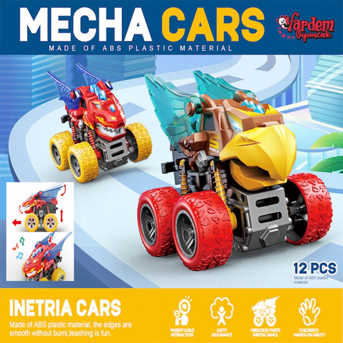 Sürtmeli Işıklı ve Müzikli Kanatlı Gösteri Arabası