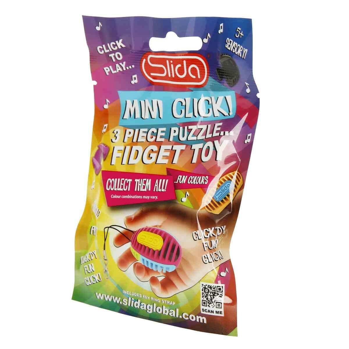 Mini Click 3 Parça Puzzle Duyusal Oyuncak | Fidget Clicker Stres Oyuncağı | 10.000+ Renk Kombinasyonlu Puzzle