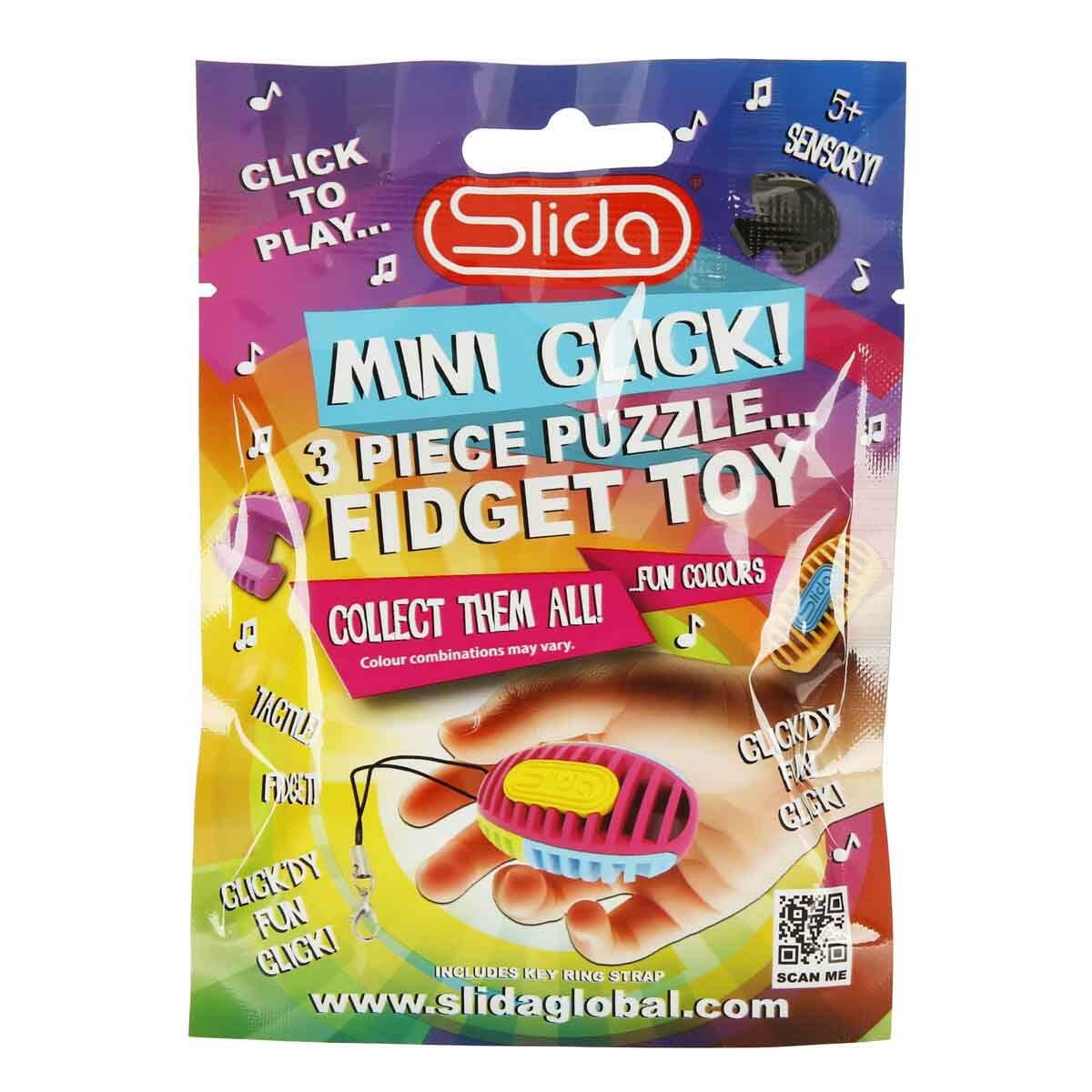 Mini Click 3 Parça Puzzle Duyusal Oyuncak | Fidget Clicker Stres Oyuncağı | 10.000+ Renk Kombinasyonlu Puzzle