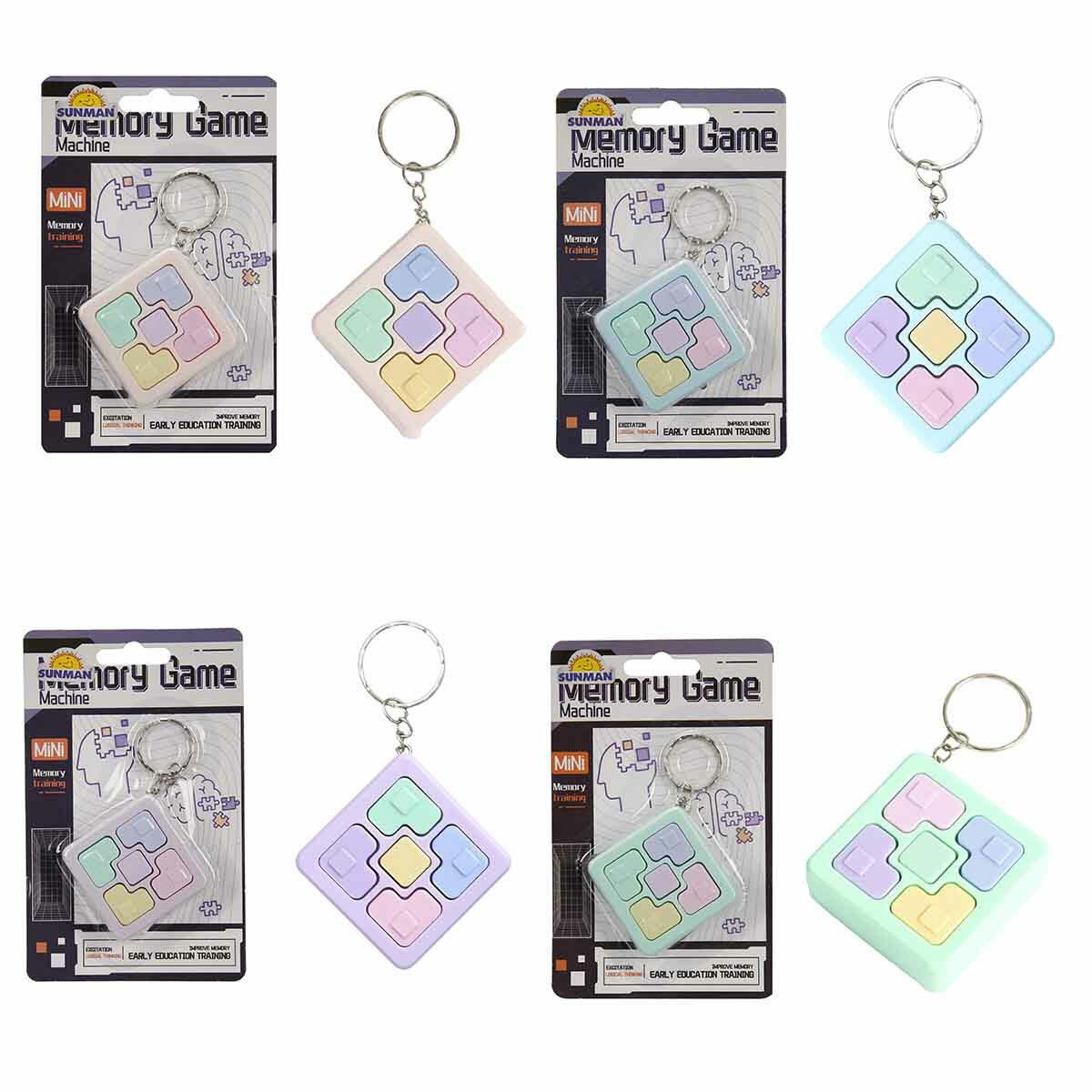 Mini Hafıza Oyunu Anahtarlık | Sesli ve Işıklı Zeka Oyunu | Çocuklar İçin Taşınabilir Dikkat, Hafıza ve Refleks Geliştirici Mini Oyuncak